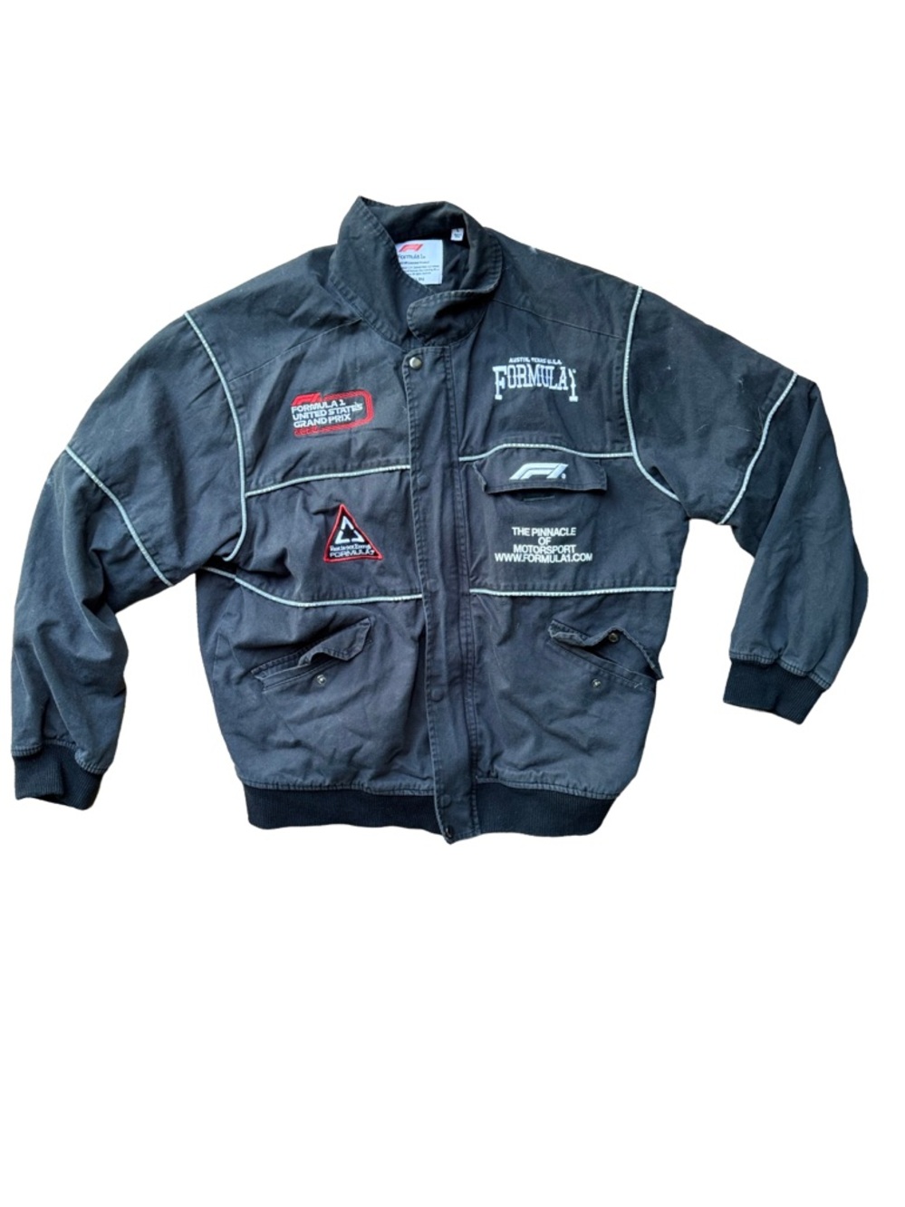 PacSun Black Formula 1 Racing Bomber Jacket
